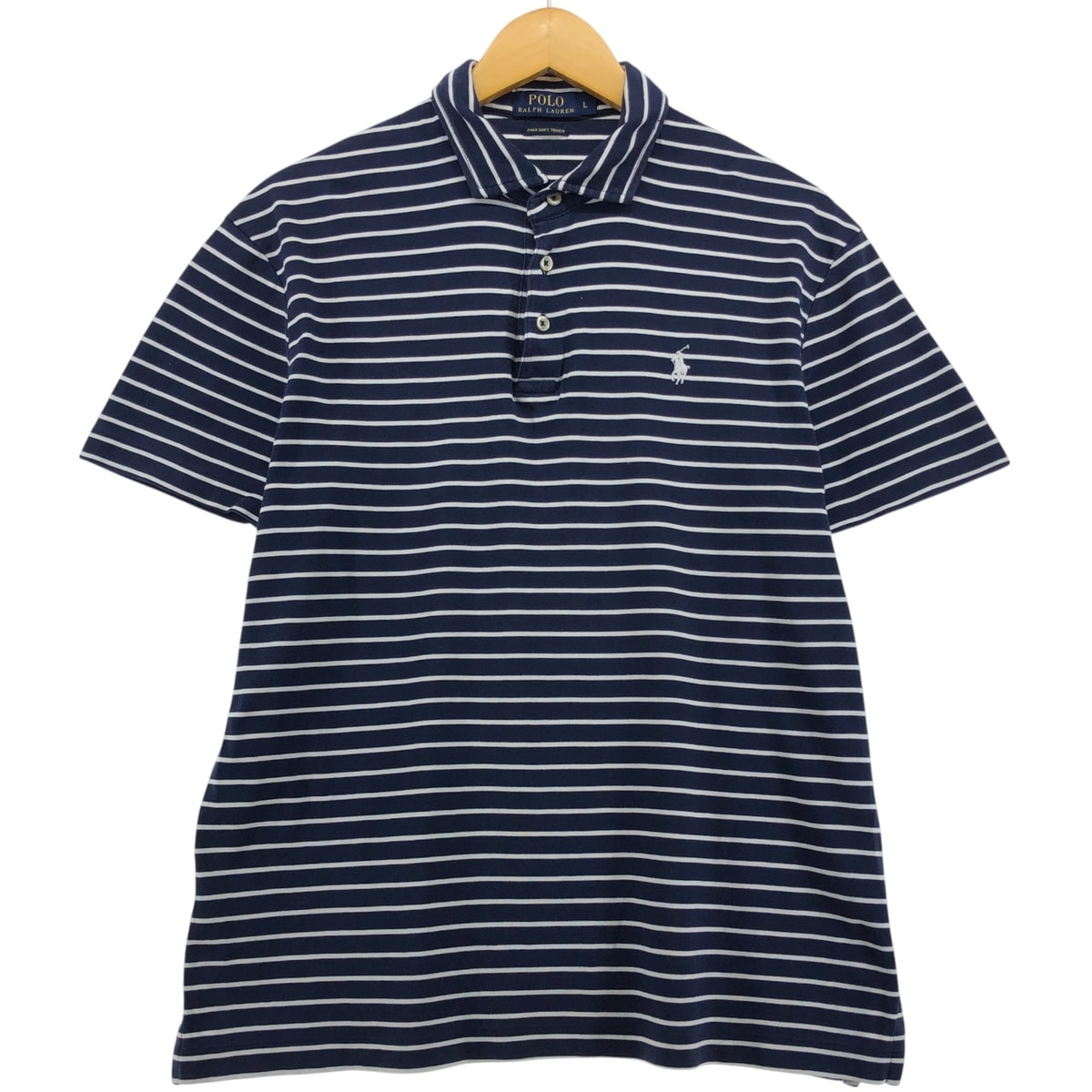 古着 ラルフローレン Ralph Lauren POLO RALPH LAUREN PIMA SOFT TOUCH 半袖 ボーダー ポロシャツ メンズL相当/eaa566555