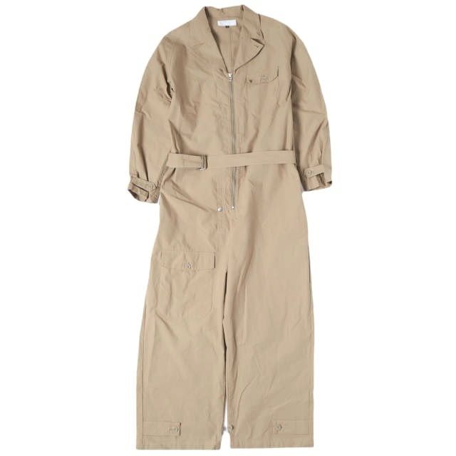 International Gallery BEAMS インターナショナルギャラリービームス 日本製 ミリタリーフライトスーツ 23-24-0025-262 M BEIGE ジャンプスーツ IG 定価53,900円 オールインワン g27389