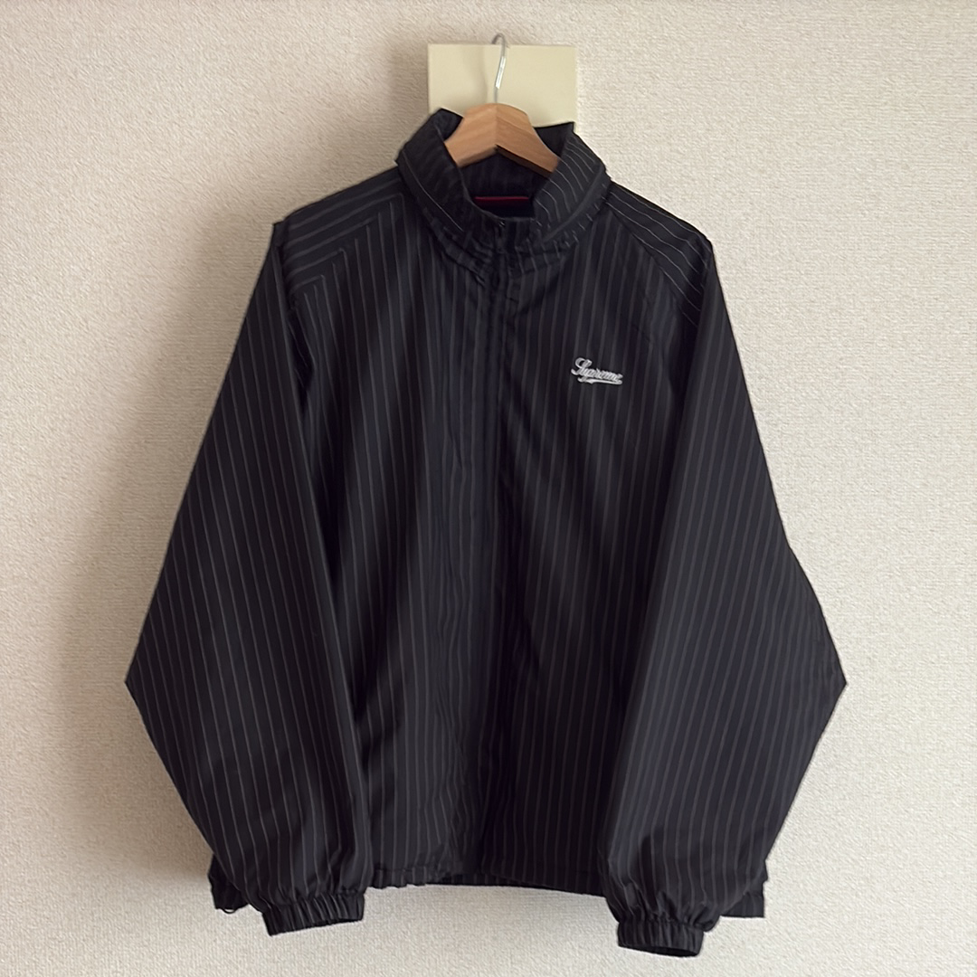 Supreme Reflective Pinstripe Track Jacket "Black"