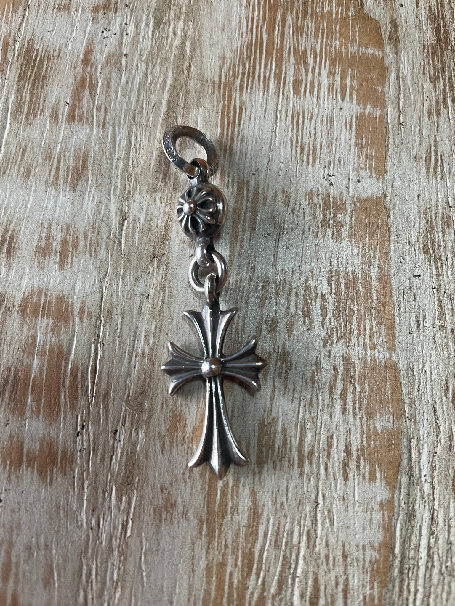 Chrome Hearts 1 Ball Tiny CH Cross Charm "Silver"