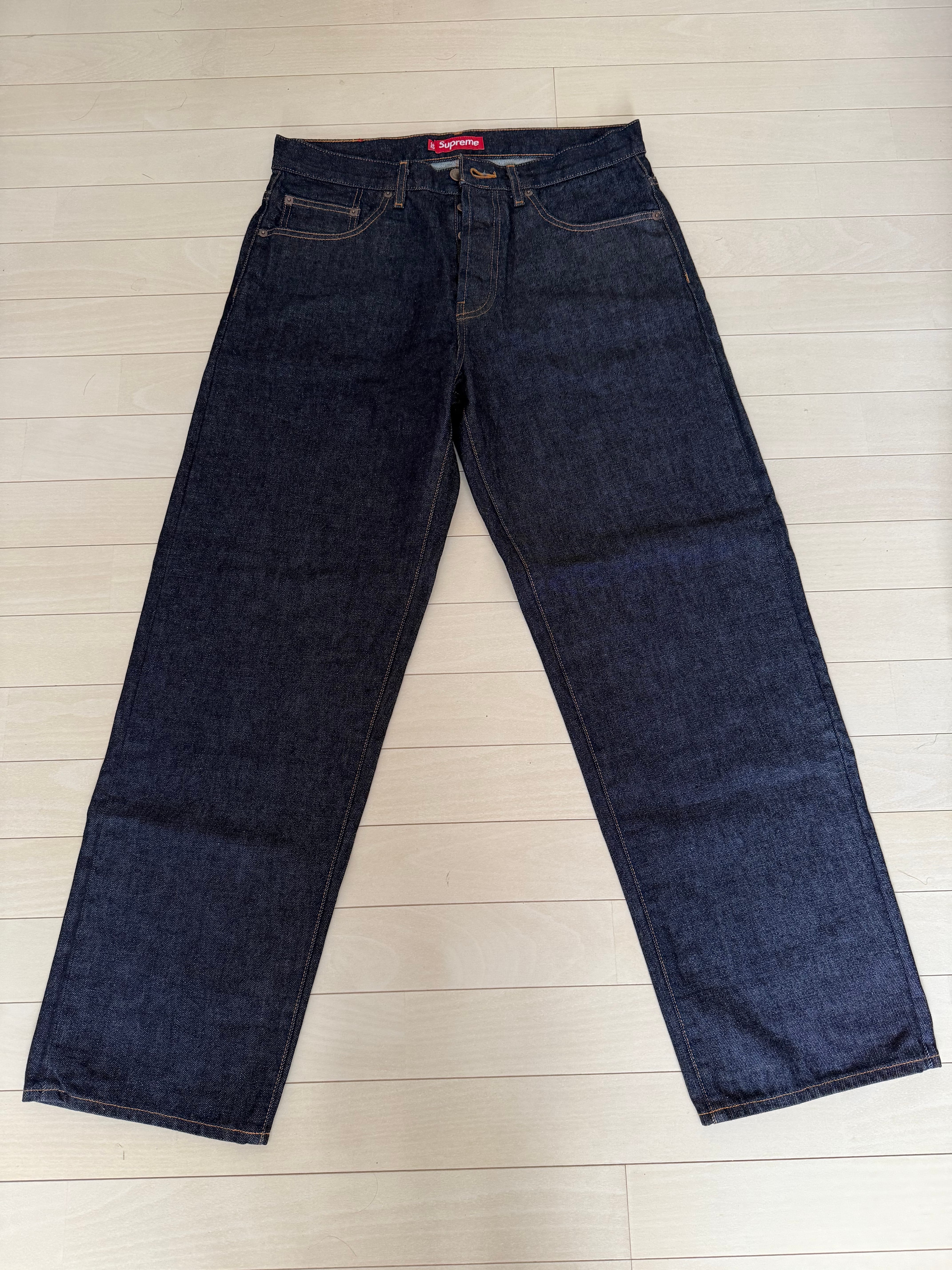 Supreme Rigid Loose Fit Selvedge Jean (25FW) "Rigid Indigo"