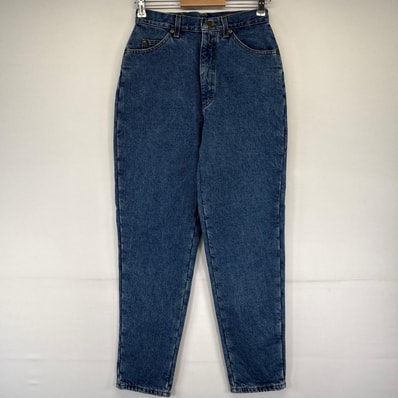 古着 90's/90年代 エルエルビーン L.L.Bean USA製 デニム パンツ 裏地付き テーパード 90's ジーパン 8REG ブルー系 レディース