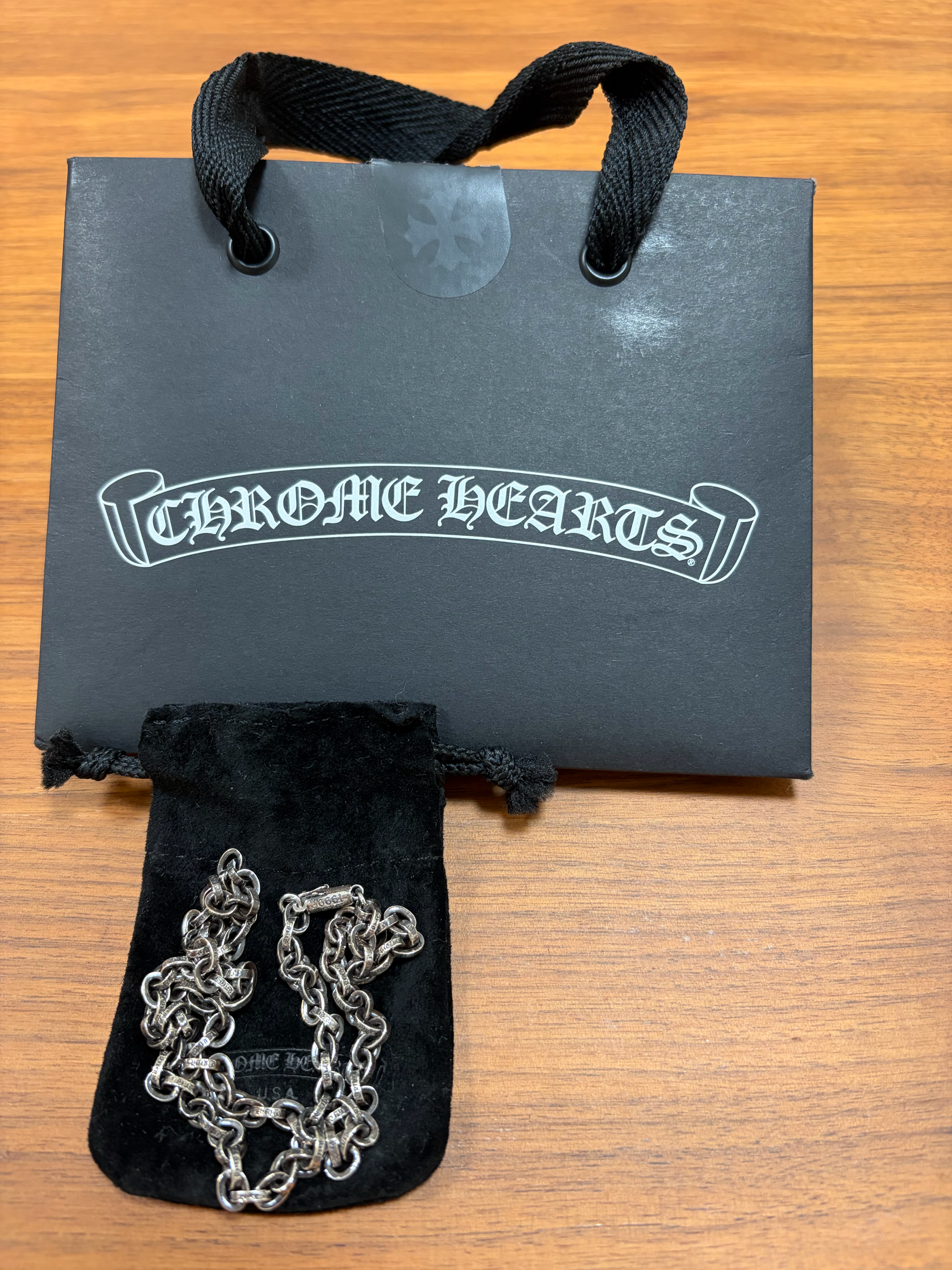 Chrome Hearts Paper Chain Necklace "Silver"