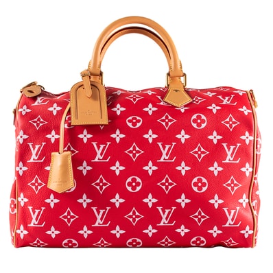 【未使用】LOUIS VUITTON ルイ・ヴィトン スピーディ P9 バンドリエール 40 ボストンバッグ M24420 モノグラム カーフ レッド【中古】