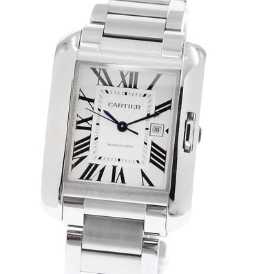 カルティエ タンクアングレーズLM W5310009 メンズ 【中古】