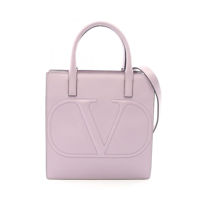 ヴァレンティノ・ガラヴァーニ Valentino Garavani Vロゴ ウォーク スモール 2WAY ハンドバッグ バッグ レザー レディース パープル系 【中古】
