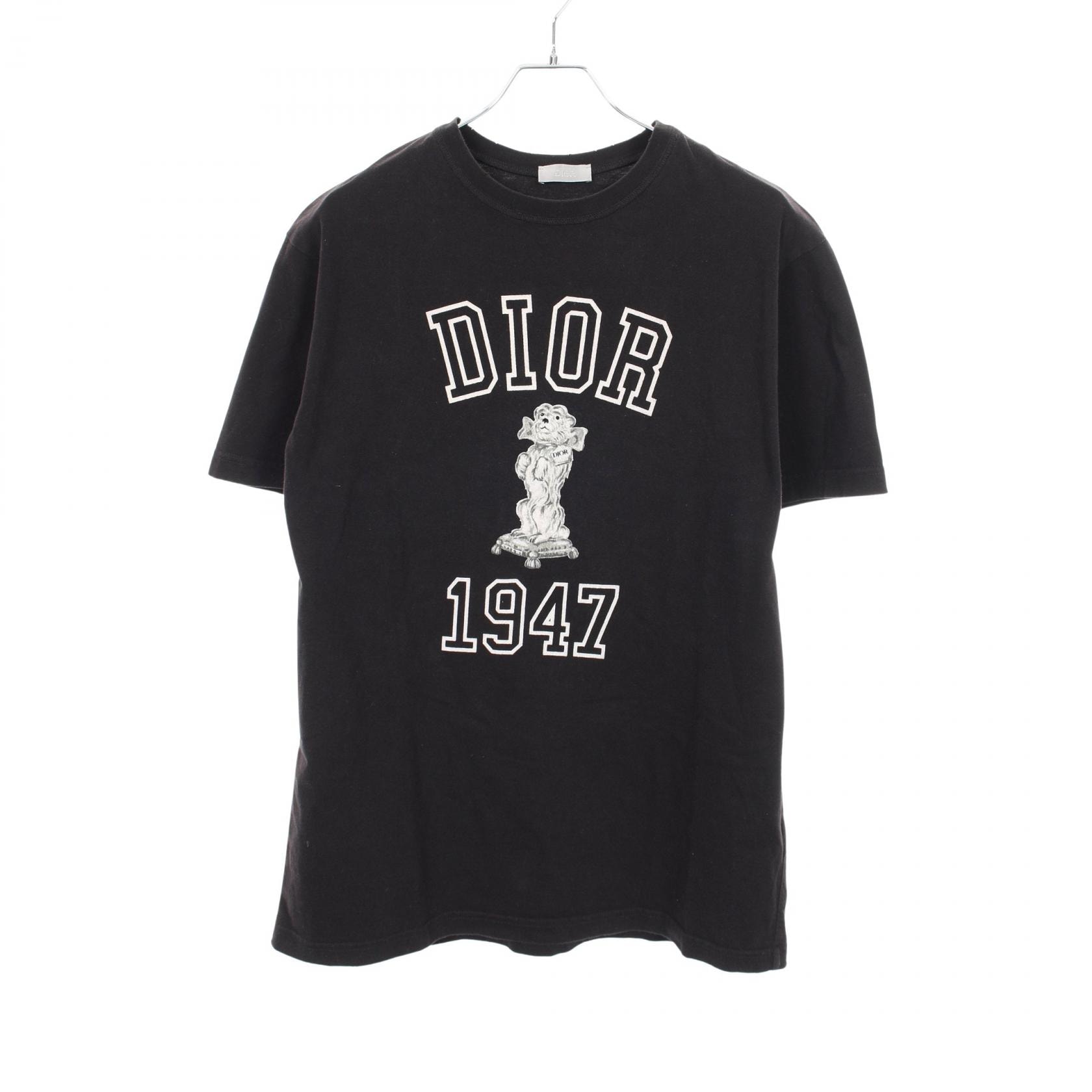 ディオール Dior 半袖Tシャツ 衣料品 トップス コットン メンズ ブラック系 483J635A0817 【中古】