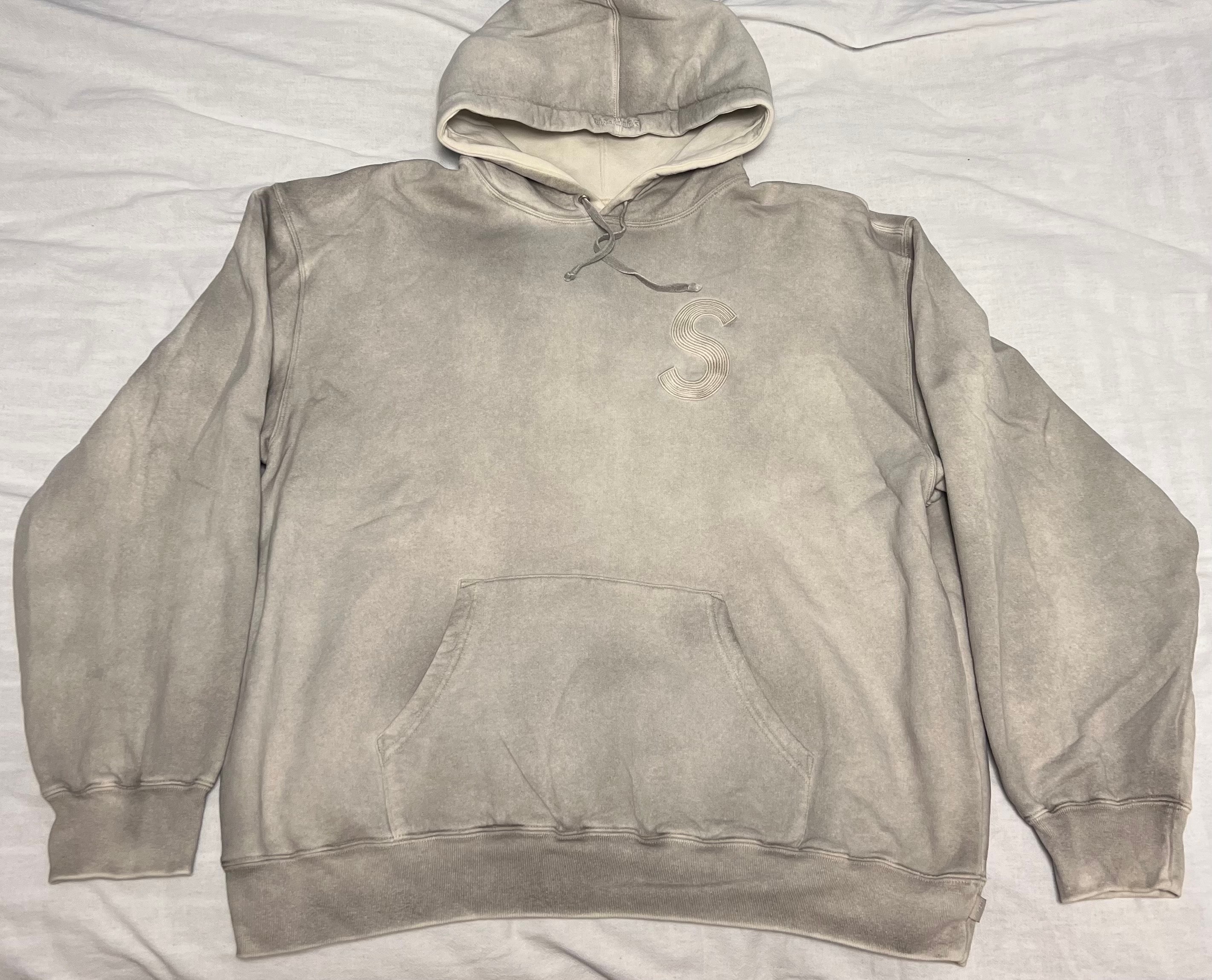 Supreme Overdyed S Logo Hooded Sweatshirt "Natural"