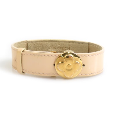 ルイ ヴィトン LOUIS VUITTON ブレスレット グッドラック モノグラムヴェルニ/メタル ベージュ/ゴールド レディース【中古】 e61720a
