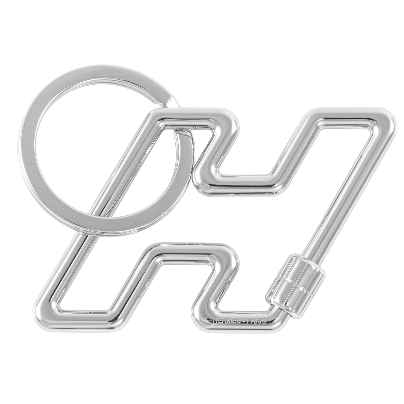 HERMES エルメス H トゥ スピード キーリング H077245FJ00 キーホルダー メタル シルバー【中古】