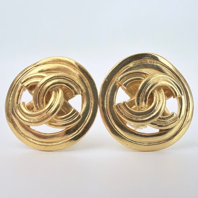 【極美品】CHANEL Pre-Owned シャネル プレオウンド ラウンドイヤリング ヴィンテージ アクセサリー ゴールド