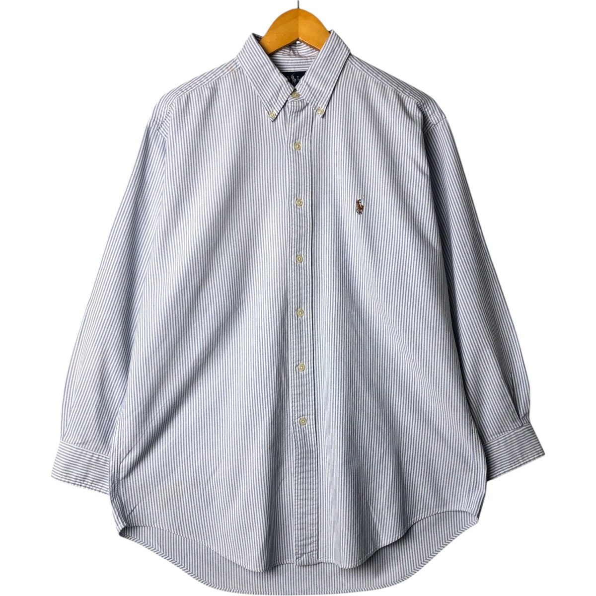 古着 ラルフローレン Ralph Lauren YARMOUTH 長袖 ボタンダウンストライプシャツ メンズL相当/eaa575515