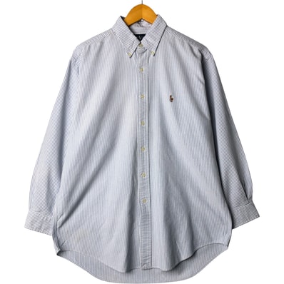 古着 ラルフローレン Ralph Lauren YARMOUTH 長袖 ボタンダウンストライプシャツ メンズL相当/eaa575515