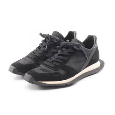 リックオウエンス Rick Owens NEW VINTAGE RUNNER LACE UP スニーカー 靴 スウェード ファブリック メンズ ブラック系 【中古】