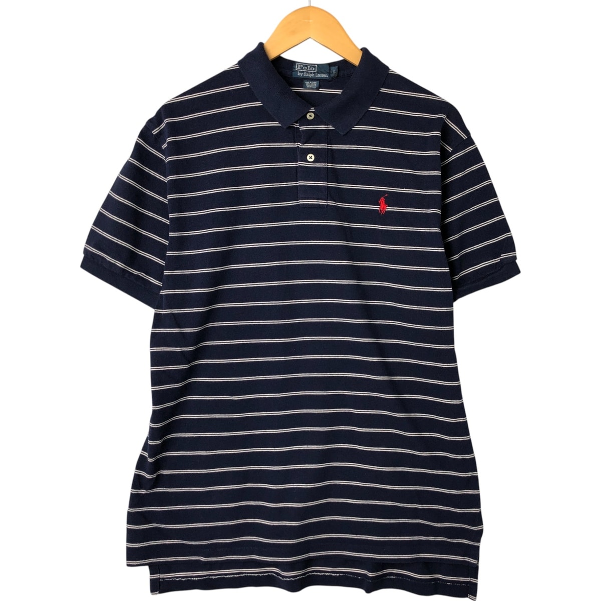 古着 ラルフローレン Ralph Lauren POLO by Ralph Lauren 半袖 ボーダー ポロシャツ メンズL相当/eaa546012