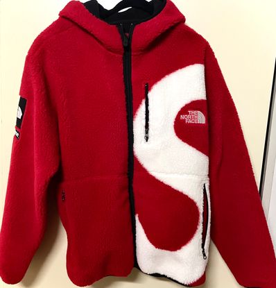 Supreme x The North Face S Logo Hooded Fleece Jacket "Red"
