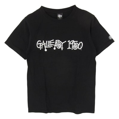 STUSSY ステューシー Tシャツ × GALLERY 1950 ギャラリー1950 プリント Tシャツ 半袖 カットソー ブラック系 S【中古】