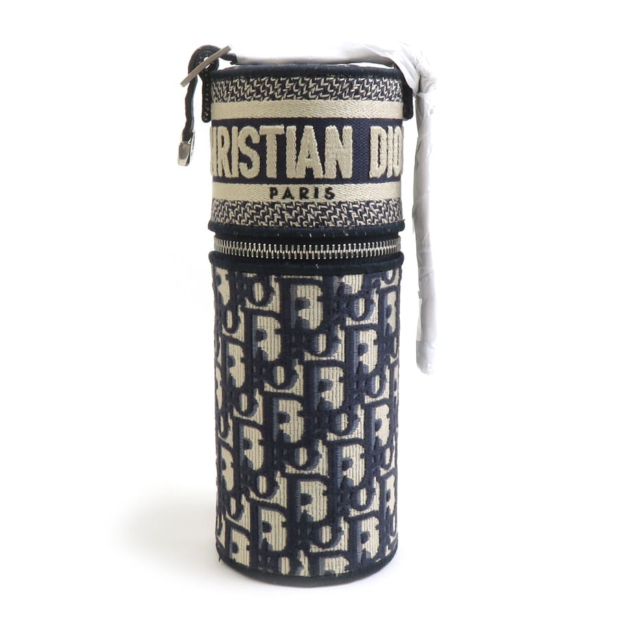 クリスチャンディオール Christian Dior  フレグランスケース 200ml 香水ケース ディオール オブリーク キャンバス ネイビー ユニセックス【中古】 h31311a