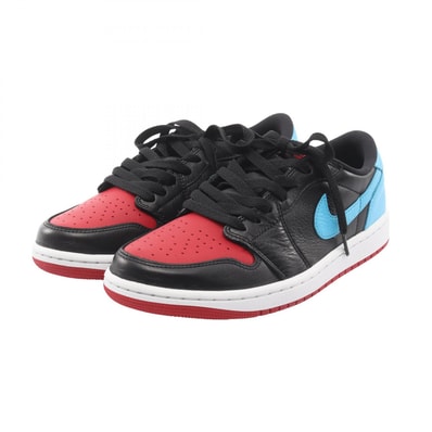 ナイキ NIKE WMNS AIR JORDAN 1 RETRO LOW スニーカー 靴 レザー レディース ブラック系 / レッド系 / ブルー系 CZ0775-046 【中古】