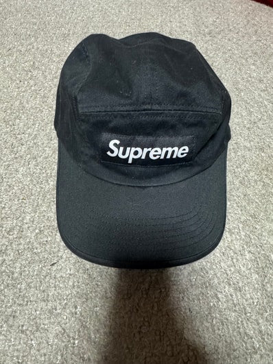 Supreme Washed Chino Twill Camp Cap (26SS) "Black"