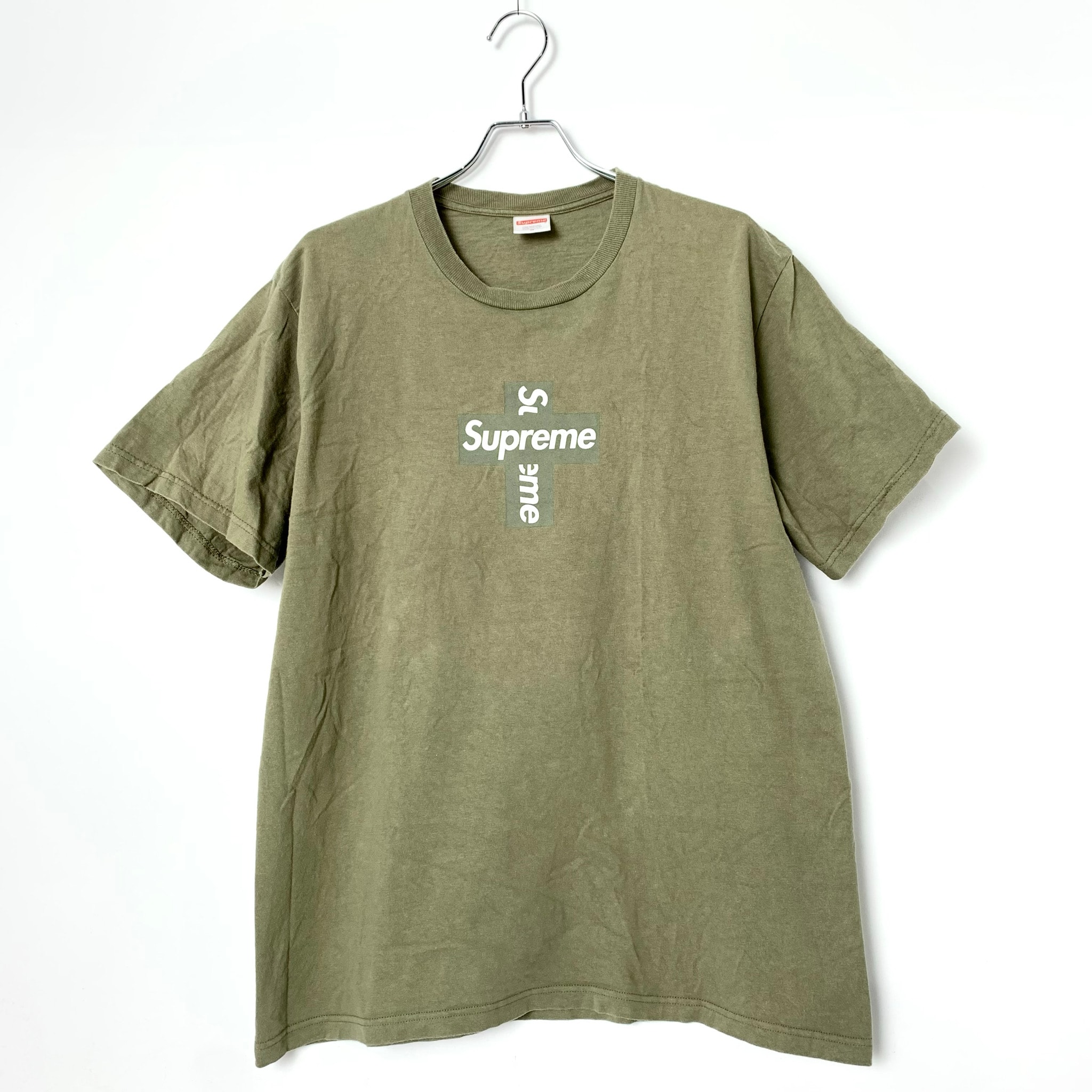 Supreme Cross Box Logo Tee "Olive"