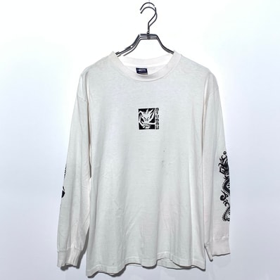 Stussy 90's old Dragon L/S Tee "White"