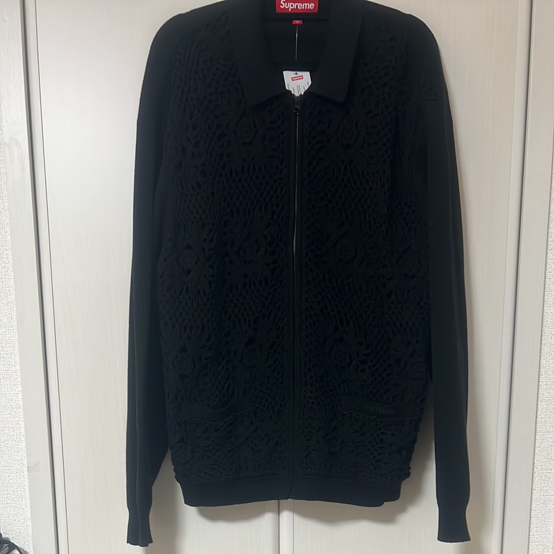 Supreme Crochet Zip Up Cardigan 