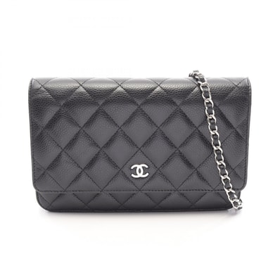 シャネル CHANEL マトラッセ ショルダーバッグ バッグ キャビアスキン(グレインドカーフ) レディース ブラック系 AP0250 【中古】