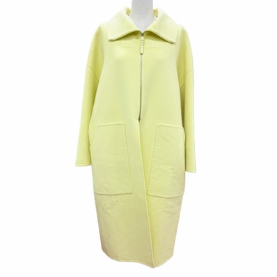 極美品 エルメス コート イエロー レディース FR 38 2H0111DA