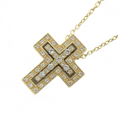 Damiani ダミアーニ ネックレス ベルエポック クロスモチーフ アクセサリー アジャスター付き Bell Epoque XXS ジュエリー 18金YG K18イエローゴールド ダイヤモンド 20083571 レディース 約4.4g【中古品】