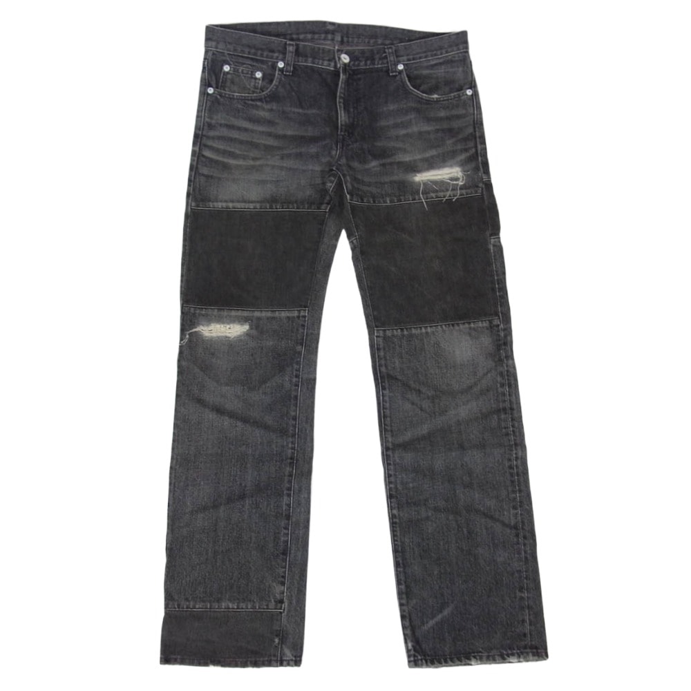 NEIGHBORHOOD ネイバーフッド DCNH-PT-10 NARROW SAVAGE ナローサベージ ダメージ加工 ブラック  デニムパンツ ブラック系 L【中古】