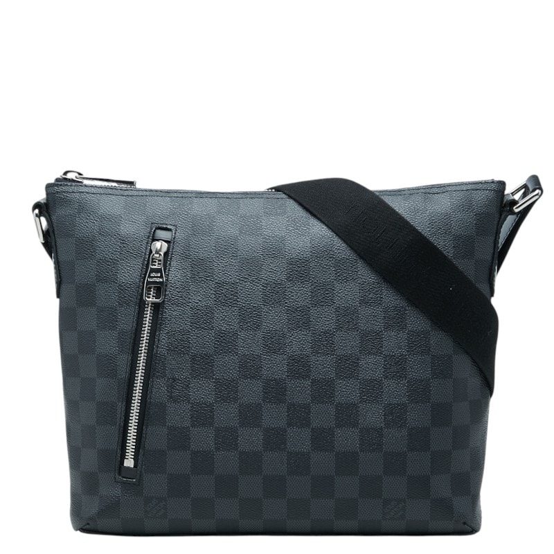 ルイ ヴィトン ダミエ グラフィット ミックPM 斜め掛け ショルダーバッグ M41211 ブラック グレー PVC レザー メンズ LOUIS VUITTON 中古