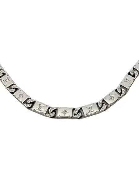 Louis Vuitton Monogram Tied Up Necklace "Silver"