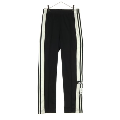 adidas アディダス トレフォイルロゴ バスケットボール サイドボタン トラックパンツ M ブラック