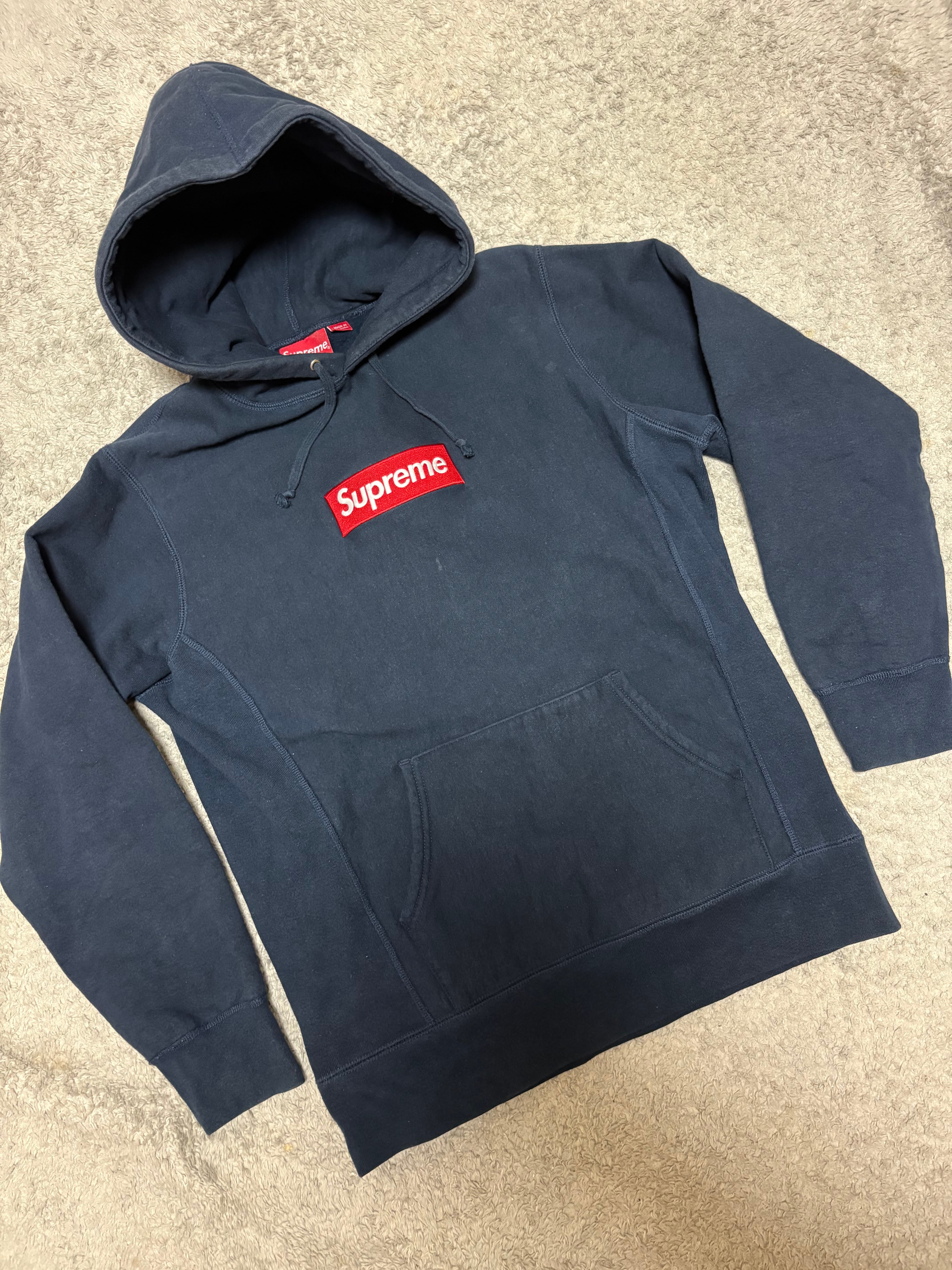 Supreme Box Logo Hooded Sweatshirt "Navy" (16FW)