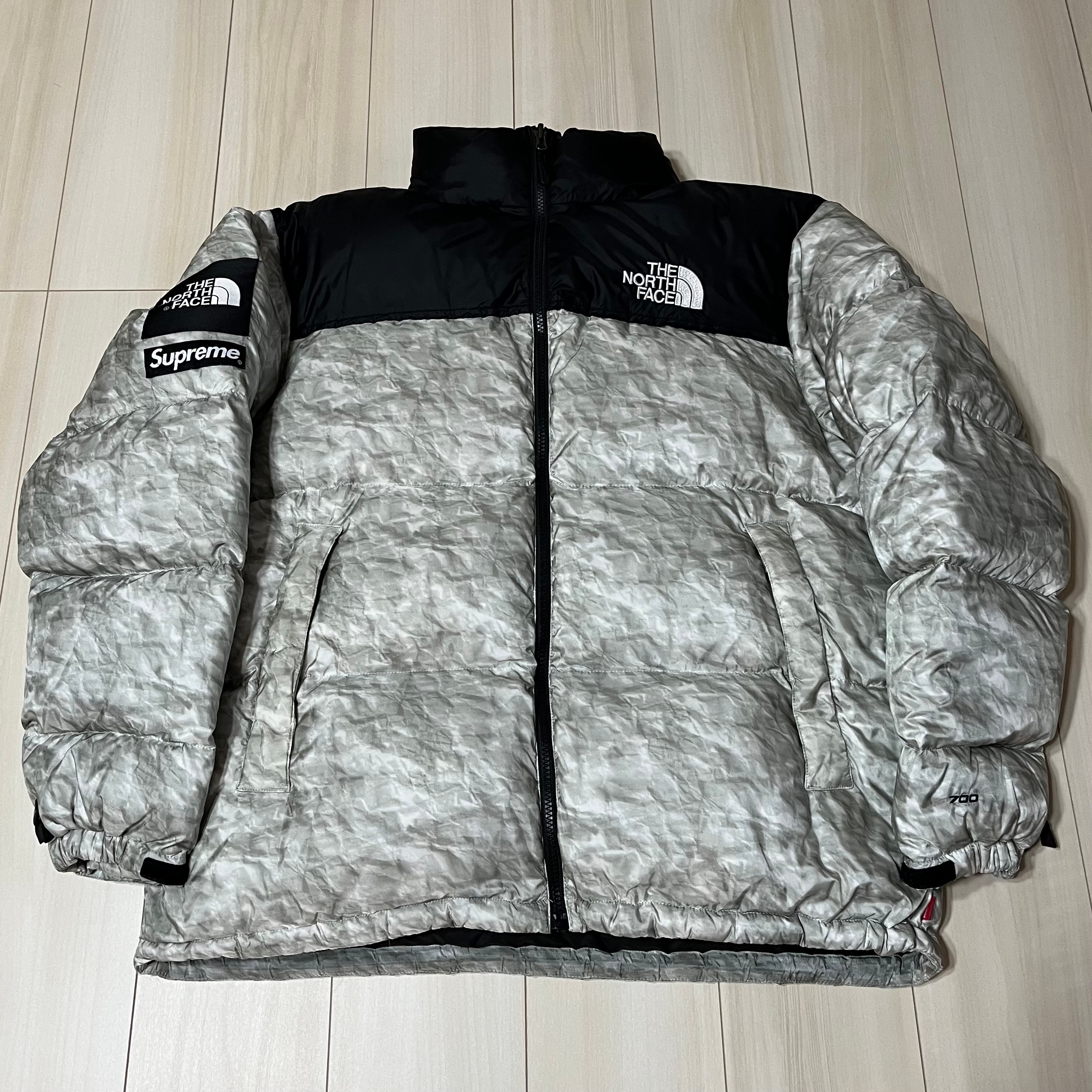 Supreme x The North Face Nuptse Jacket "White Paper Print"