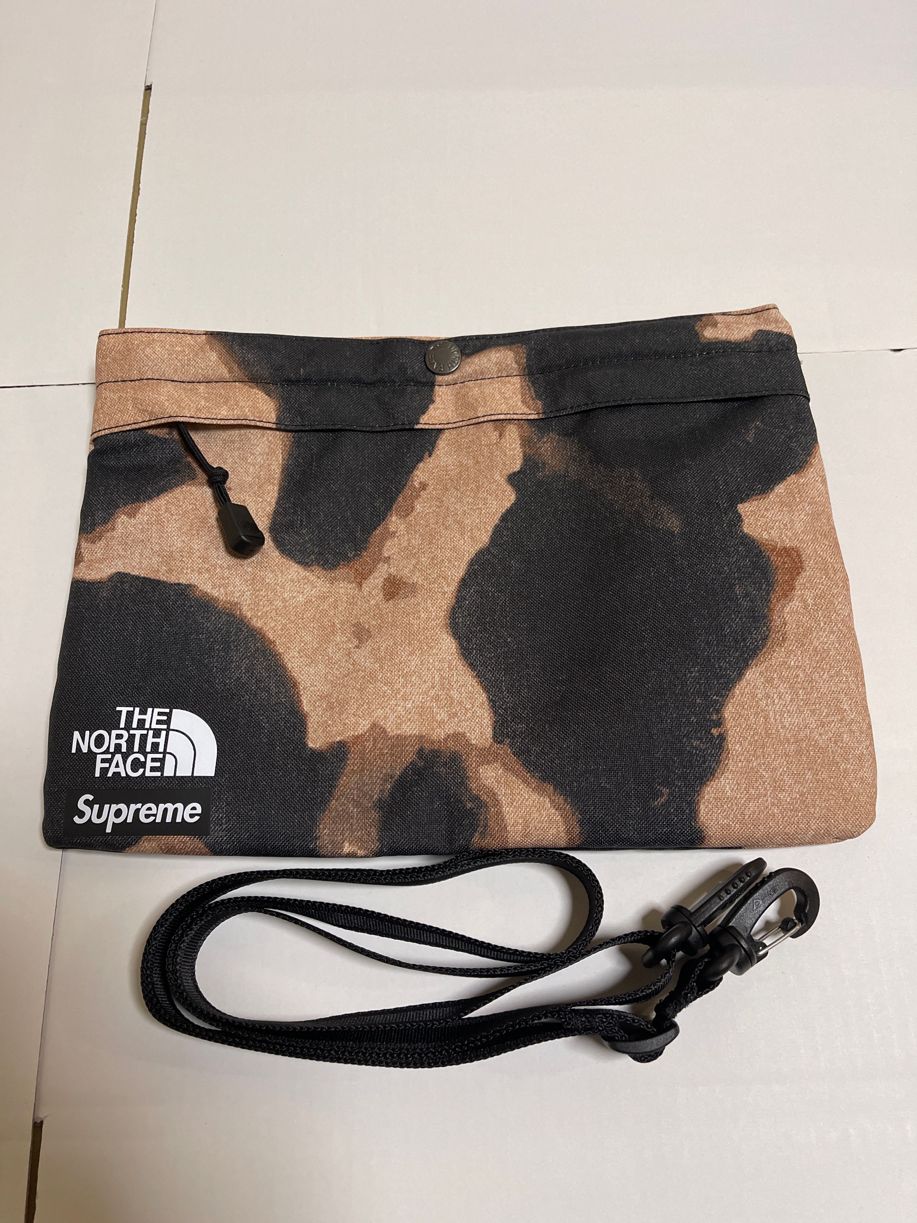 Supreme x The North Face Bleached Denim Print Shoulder Bag "Black"