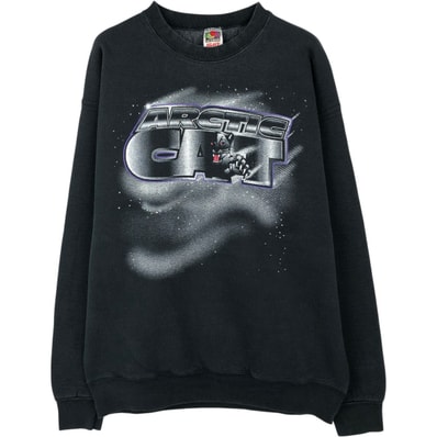 古着 90~00年代 フルーツオブザルーム FRUIT OF THE LOOM HEAVY cotton プリントスウェットシャツ トレーナー メンズXL相当 ヴィンテージ/eaa670653