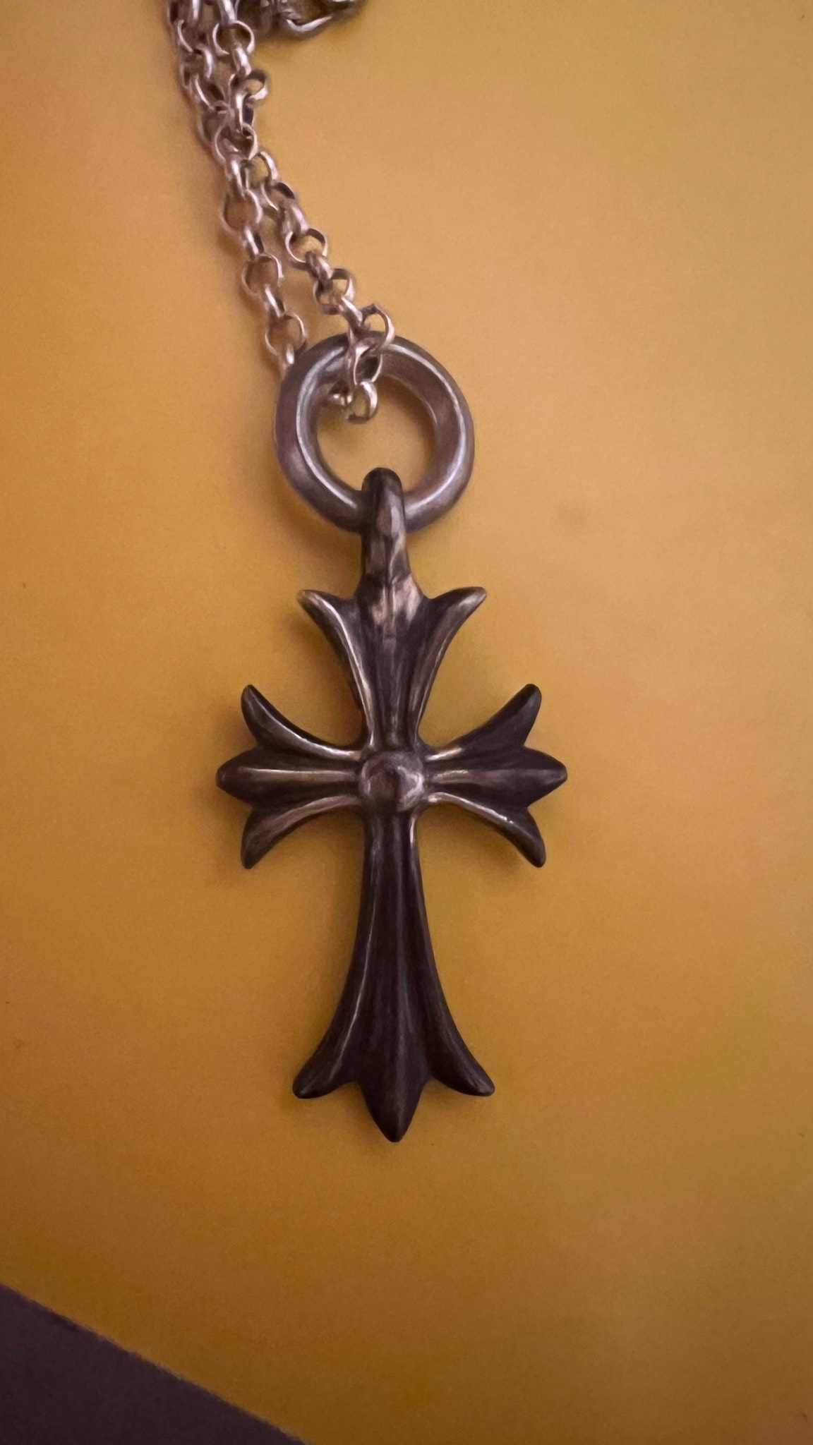 Chrome Hearts Tiny CH Cross Charm "Silver"