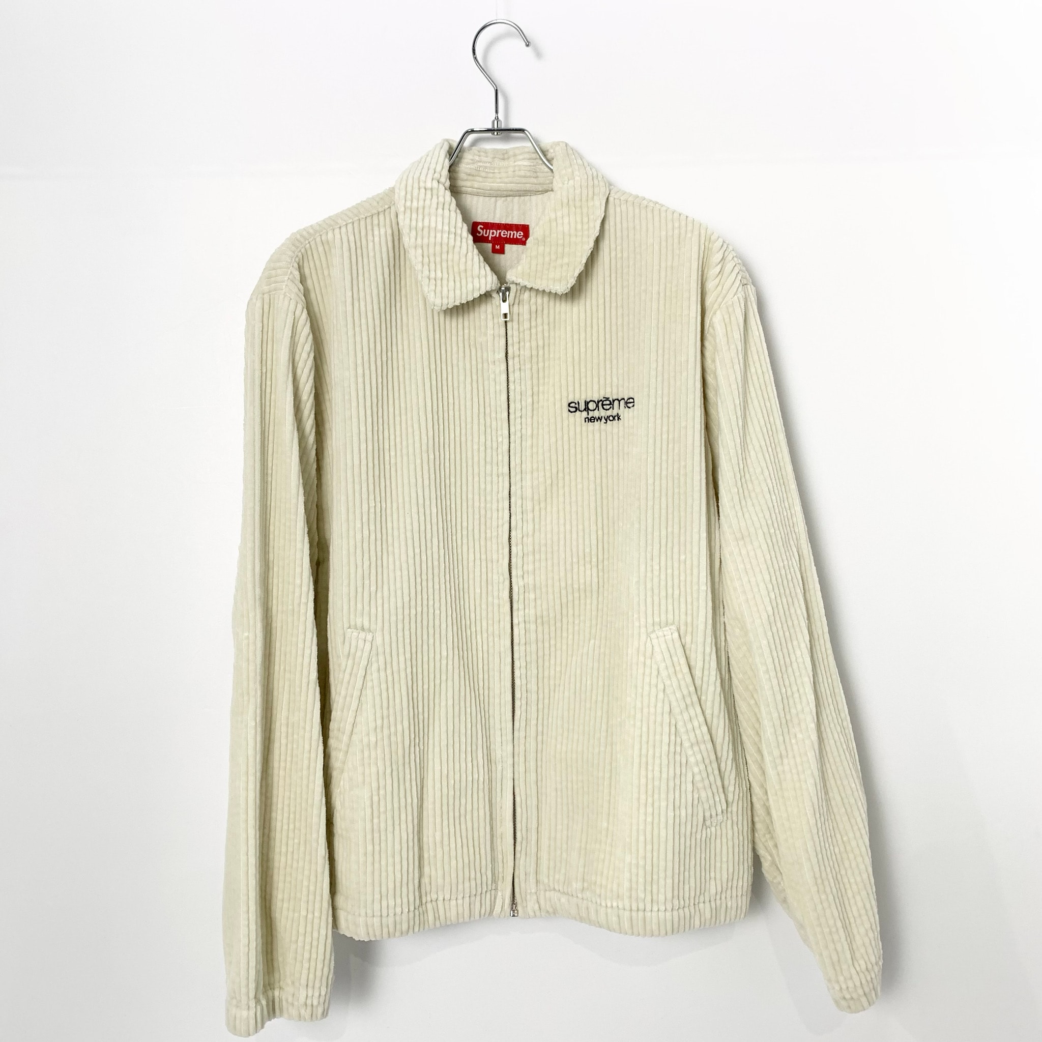 Supreme Wide Wale Corduroy Harrington Jacket "Ivory"