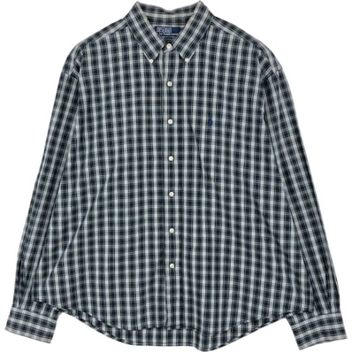 古着 ラルフローレン Ralph Lauren POLO by Ralph Lauren BLAKE 長袖 ボタンダウンチェックシャツ メンズXL相当/eaa634830