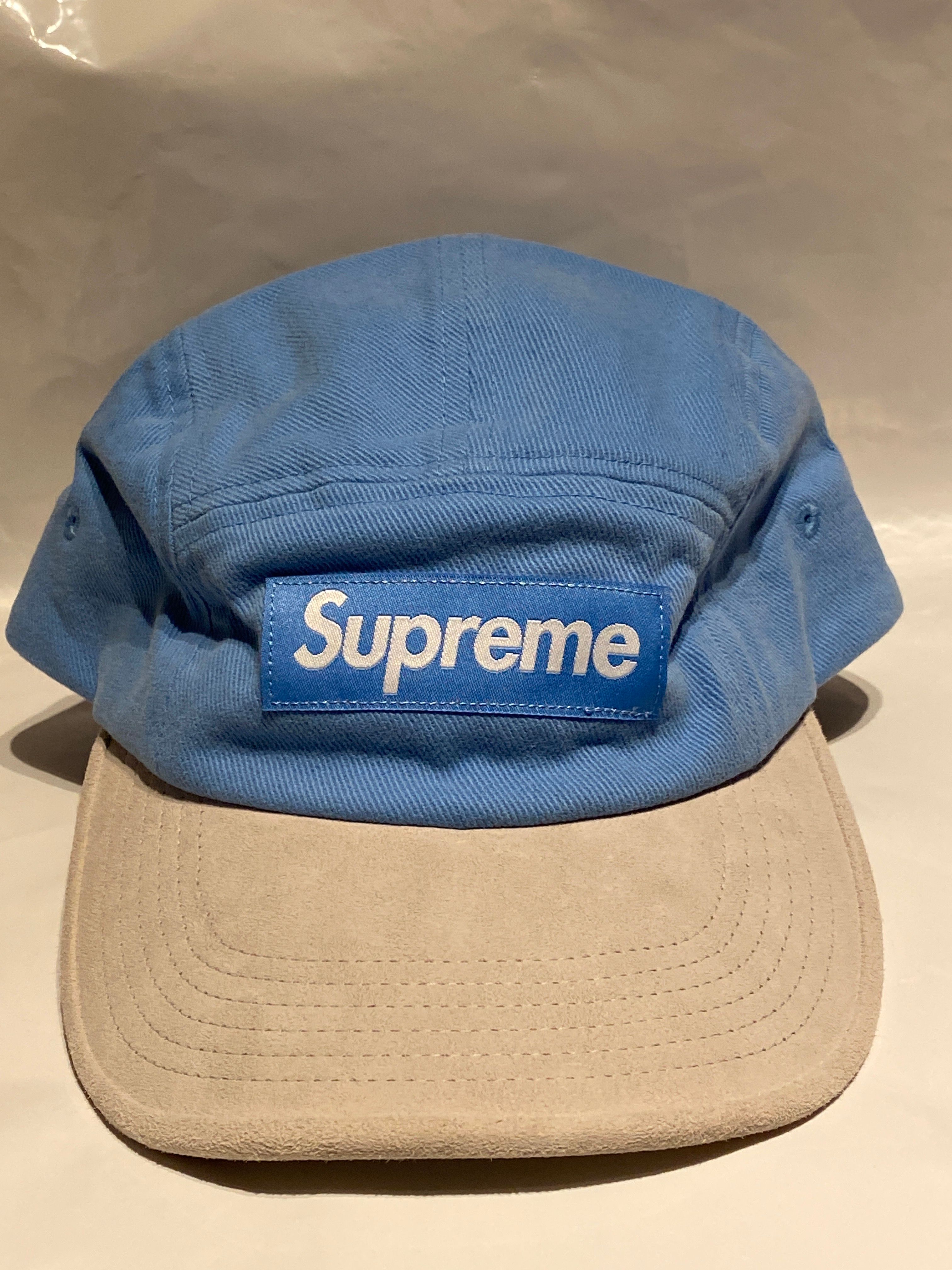 Supreme Suede Visor Camp Cap "Light Blue"