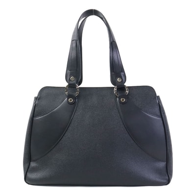 ブルガリ BVLGARI ハンドバッグ レザー ブラック レディース【中古】 h32577j
