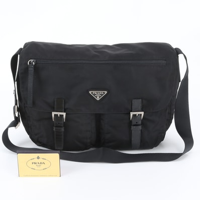 ■極美品 プラダ テスート ナイロントライアングルロゴ B1738X