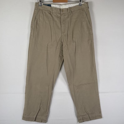 古着 ポロバイラルフローレン Polo by Ralph Lauren チノパンツ 長ズボン ワンポイントロゴ刺繍 ボトムス w34 L30 ベージュ系 メンズ