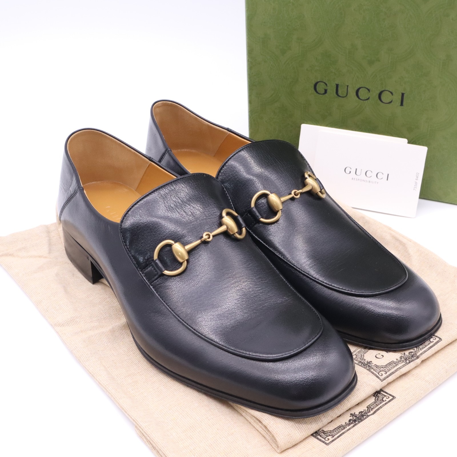 極美品 GUCCI グッチ ホースビット レザー ローファー 10 28.5 570894 0G0V0 その他靴 ブラック カーフレザー メンズ