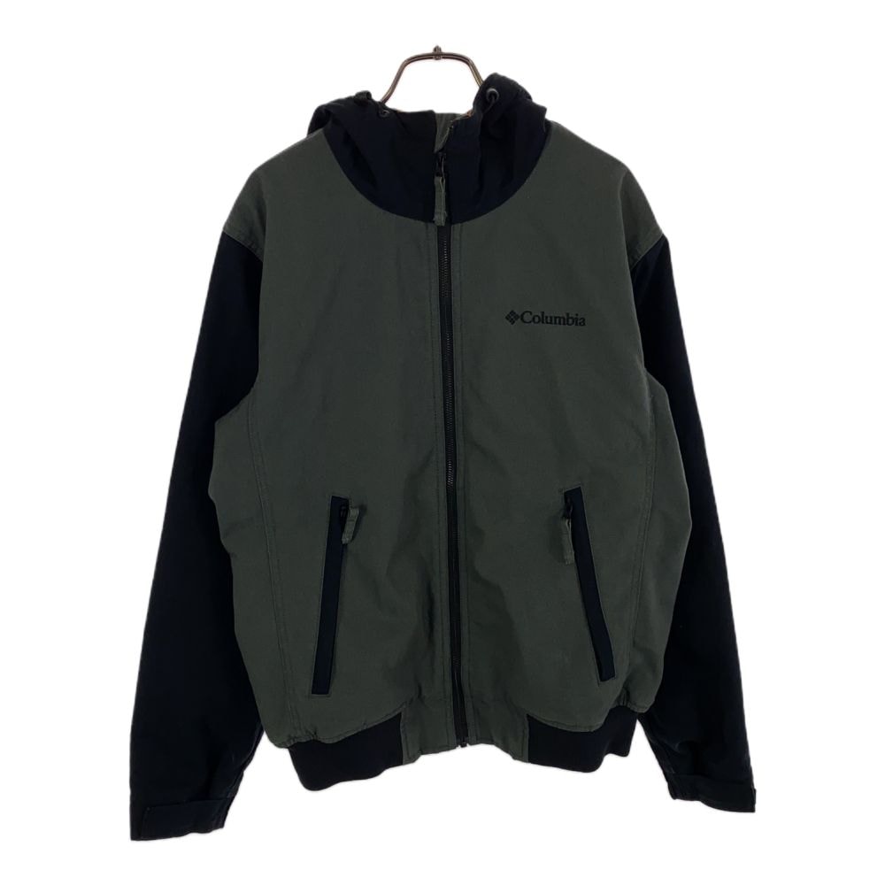 Columbia コロンビア アウトドア 中綿 マウンテンパーカー S カーキ×ブラック 裏フリース