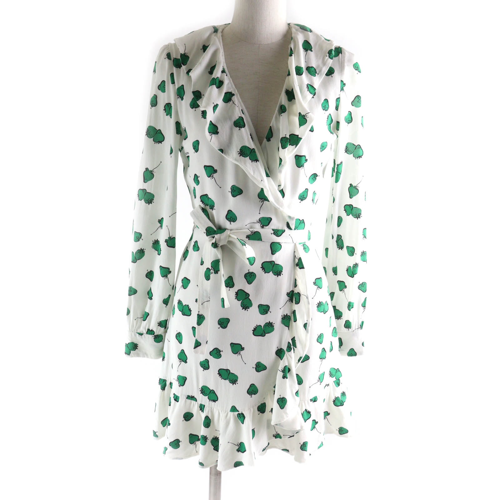 良品 ミュウミュウ
 ワンピース ホワイト グリーン レディース 36 MF2785