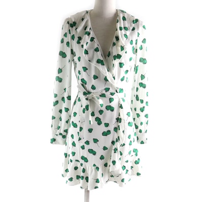 良品 ミュウミュウ
ワンピース ホワイト グリーン レディース 36 MF2785