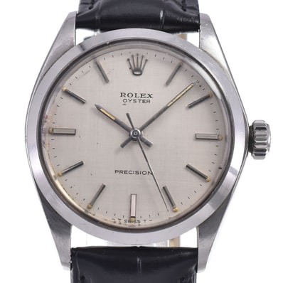 ロレックス ROLEX 6426 ヴィンテージ オイスター プレシジョン Cal.1225 SLVモザイクダイヤル 手巻き メンズ 良品 腕時計 J#148133